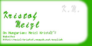 kristof meizl business card